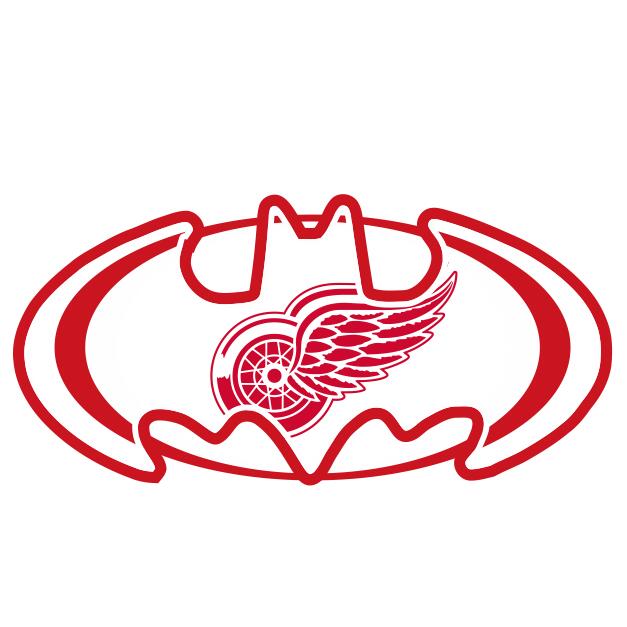 Detroit Red Wings Batman Logo iron on heat transfer